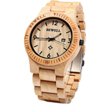 BEWELL ZS-W086B Wooden Watch for Men – Handmade, lightweight, and elegant; a perfect Valentine’s Day gift idea.