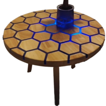 Glowing Table is Made of Epoxy Resin