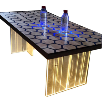 Glowing Table is Made of Epoxy Resin, Led Rbg Resin Wooden Table Coffee, Epoxy Resin Countertop, Personalized Design Epoxy Table, Sensor Table, Magic Table, Sofa Table (30x60 inch)