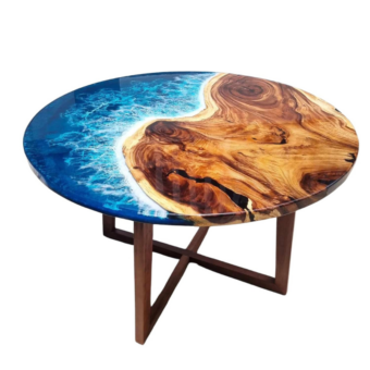 Live Edge Ocean Epoxy Resin River Table Epoxy Coffee Sofa Center, Epoxy River Art Resin, Custom Craft Table, Living Room Table, Resin Wood, Table Office (36 inch)