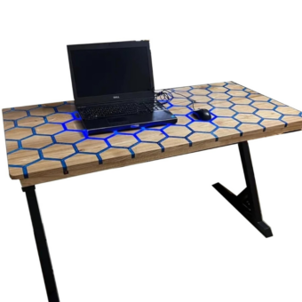 Resin Table Light Touch, Glowing Table is Made of Epoxy Resin, LEDs Touch Resin Wooden Table, Epoxy Resin Countertop, Personalized Design Epoxy Table, Sensor Table, Magic Table Epoxy (50x100 inch)